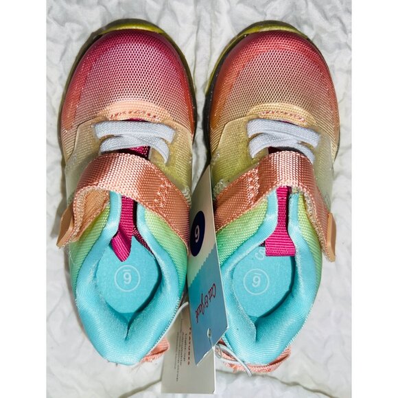 Cat & Jack Kids Light-Up Sneakers Size 6 Rainbow Gradient - Picture 3 of 4